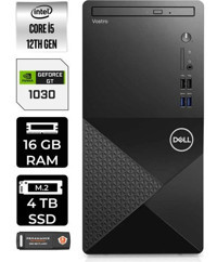 Dell Vostro 3910MT N7519VDT3910P415 Harici GeForce GT 1030 Intel Core i5 12400 16 GB Ram 4 TB SSD Tower Windows 11 Pro Masaüstü Bilgisayar + PER4 BELLEK