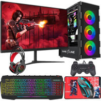 Gameline FR37 Harici GeForce RTX 4060 Intel Core i5 10400F 32 GB Ram DDR4 1 TB SSD Tower FreeDos 24 inç Monitörlü Masaüstü Bilgisayar