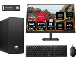 HP 295 G8 6D389EAMNT366 Dahili Radeon Graphics AMD Ryzen 7 5700G 20 GB Ram 256 GB SSD Tower Windows 11 Home 23.8 inç Monitörlü Masaüstü Bilgisayar + PER4 BELLEK