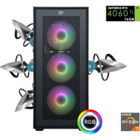 Güneysu Gaming Harici GeForce RTX 4060 Ti AMD Ryzen 5 7800X 64 GB Ram DDR5 1 TB SSD Tower FreeDos Masaüstü Bilgisayar