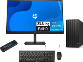 HP 290 Pro G9 238T2X1ESW41 Dahili Intel UHD Graphics Intel Core i7 13700 64 GB Ram 256 GB SSD Tower Windows 11 Home 23.8 inç Monitörlü Masaüstü Bilgisayar