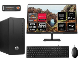 HP 295 G8 6D389EAMNT326 Dahili Radeon Graphics AMD Ryzen 7 5700G 32 GB Ram 256 GB SSD Tower FreeDos 23.8 inç Monitörlü Masaüstü Bilgisayar + PER4 BELLEK