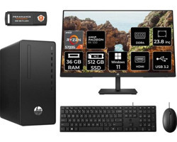 HP 295 G8 6D389EAMNT1382 Harici Radeon RX 550 AMD Ryzen 7 5700G 36 GB Ram 512 GB SSD Tower Windows 11 Home 23.8 inç Monitörlü Masaüstü Bilgisayar + PER4 BELLEK