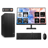 HP Pro Tower 290 G9 6D3A5EA Dahili Intel UHD Graphics Intel Core i5 12500 64 GB Ram 512 GB SSD Tower FreeDos 23.8 inç Monitörlü Masaüstü Bilgisayar