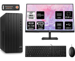 HP Pro Tower 290 G9 6D3A1EAMNT1350 Harici Radeon RX 550 Intel Core i3 12100 64 GB Ram 4 TB SSD Tower FreeDos 23.8 inç Monitörlü Masaüstü Bilgisayar + PER4 BELLEK