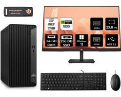 HP Pro Tower 400 G9 6U3M9EAMNT3371 Harici GeForce RTX 3060 Ti Intel Core i7 12700 24 GB Ram 256 GB SSD Tower Windows 11 Home 23.8 inç Monitörlü Masaüstü Bilgisayar + PER4 BELLEK