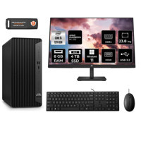 HP Tower 290 G9 8T2W9ES Harici Radeon RX 550 Intel Core i5 13500 8 GB Ram 4 TB SSD Tower Windows 11 Pro 23.8 inç Monitörlü Masaüstü Bilgisayar