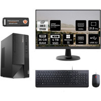 Lenovo Thinkcentre Neo 50T 11SC001ATXMNT1435 Harici Radeon RX 550 Intel Core i3 12100 36 GB Ram 4 TB SSD Tower Windows 11 Pro 21.5 inç Monitörlü Masaüstü Bilgisayar + PER4 BELLEK