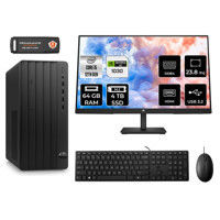 HP Tower 290 G9 6D3A5EA Harici GeForce RTX 3060 Ti Intel Core i5 12500 64 GB Ram 4 TB SSD Tower FreeDos 23.8 inç Monitörlü Masaüstü Bilgisayar