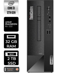 Lenovo Thinkcentre Neo 50S 11SX002VTXP329 Harici Radeon RX 550 Intel Core i3 12100 32 GB Ram 2 TB SSD Tower FreeDos Masaüstü Bilgisayar + PER4 BELLEK