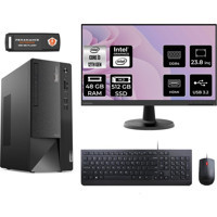 Lenovo Thinkcentre Neo 50T 11SC001ATXMNT342 Harici GeForce RTX 3060 Ti Intel Core i3 12100 48 GB Ram 512 GB SSD Tower FreeDos 23.8 inç Monitörlü Masaüstü Bilgisayar + PER4 BELLEK