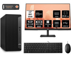 HP Pro Tower 400 G9 6U3M9EAMNT1417 Harici Radeon RX 550 Intel Core i7 12700 20 GB Ram 512 GB SSD Tower Windows 11 Pro 23.8 inç Monitörlü Masaüstü Bilgisayar + PER4 BELLEK