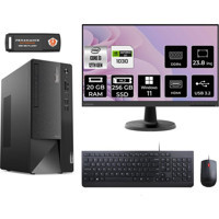 Lenovo Thinkcentre Neo 50T 11SC001ATXMNT3366 Harici GeForce RTX 3060 Ti Intel Core i3 12100 20 GB Ram 256 GB SSD Tower Windows 11 Home 23.8 inç Monitörlü Masaüstü Bilgisayar + PER4 BELLEK