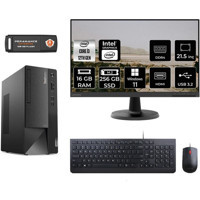 Lenovo Thinkcentre Neo 50T 11SC001ATXMNT361 Harici GeForce RTX 3060 Ti Intel Core i3 12100 16 GB Ram 256 GB SSD Tower Windows 11 Home 21.5 inç Monitörlü Masaüstü Bilgisayar + PER4 BELLEK