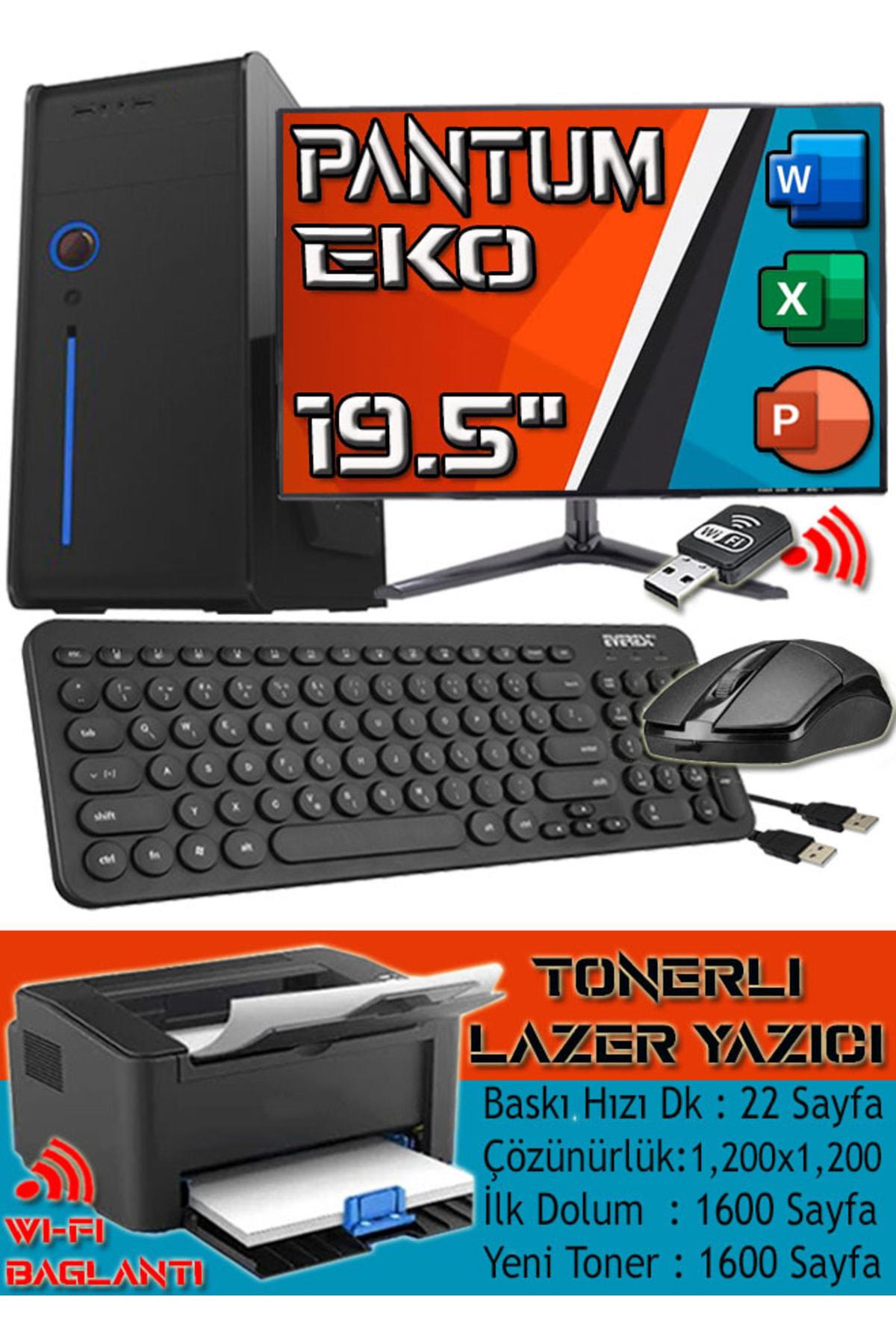 Pantum PANTUM EKO Dahili Intel HD Graphics 2000 Intel Core i5 2400 8 GB Ram 256 GB SSD Tower FreeDos 19.5 inç Monitörlü Masaüstü Bilgisayar