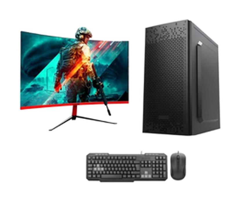 Oleas WKS155 Harici GeForce RTX 3060 Ti Intel Core i5 4590 16 GB Ram 256 GB SSD Tower FreeDos 23.6 inç Monitörlü Masaüstü Bilgisayar