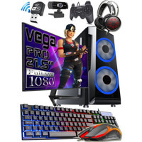 Warbox VEGA Pro Harici Radeon R7 240 Intel Core i3 4160 16 GB Ram 250 GB HDD + 240 GB SSD Tower FreeDos 21.5 inç Monitörlü Masaüstü Bilgisayar