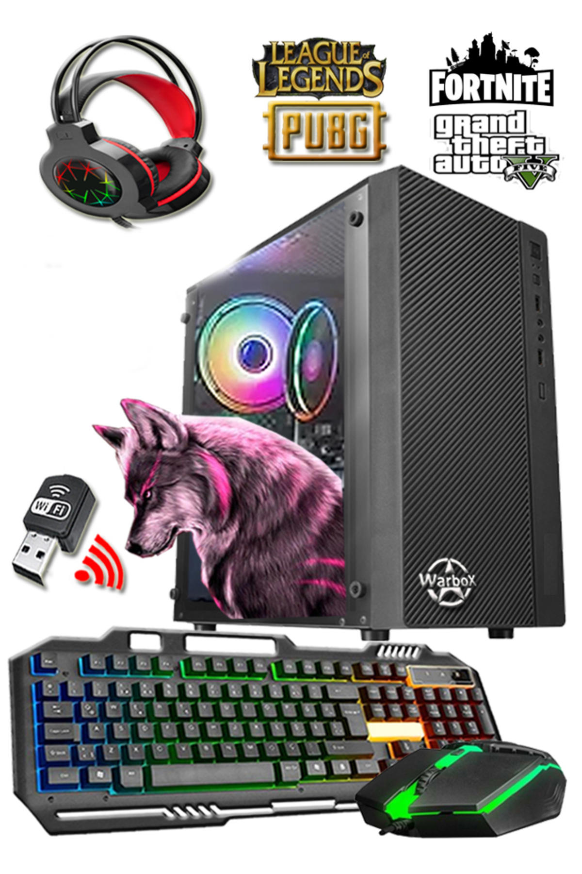 Wolf WOOP MAX Harici Radeon R7 240 Intel Core i5 480M 8 GB Ram 128 GB SSD Tower FreeDos Masaüstü Bilgisayar