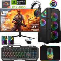 Xaser XSR479 Harici GeForce RTX 4060 AMD Ryzen 5 5600 16 GB Ram 1 TB SSD Tower FreeDos 27 inç Monitörlü Masaüstü Bilgisayar