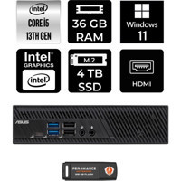 Asus PB63 PB63P385 Dahili Intel UHD Graphics 730 Intel Core i5 13400 36 GB 4 TB Windows 11 Home Mini Pc + Per4 USB Flash Bellek