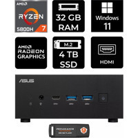 Asus ExpertCenter PN52-P2380 Dahili Radeon RX Vega 8 AMD Ryzen 7 5800H 32 GB 4 TB Windows 11 Home Mini Pc + Per4 USB Flash Bellek