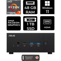 Asus ExpertCenter PN53-P443 Dahili Radeon 680M AMD Ryzen 7 7735HS 48 GB 1 TB Windows 11 Pro Mini Pc + Per4 USB Flash Bellek