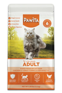 Pawita Hypoallergenic Super Premium Tavuk Az Tahıllı Yetişkin Kuru Kedi Maması 1.5 kg