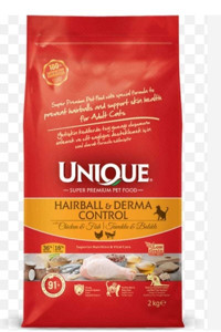 Unique Hairball & Derma Tavuk Az Tahıllı Yetişkin Kuru Kedi Maması 2 kg