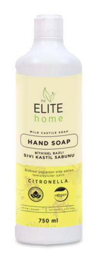 The Elite Home Bitki Özü Alkolsüz Organik Nemlendiricili Parabensiz Vegan 750 ml Sıvı Sabun