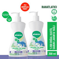 Siveno Lavanta Yağı Alkolsüz Organik Nemlendiricili Parabensiz Vegan Köpük 2'li 300 ml Sıvı Sabun