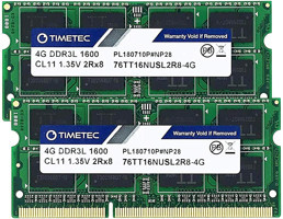 Timetec 8 GB DDR3 2x4 1600 MHz Ram