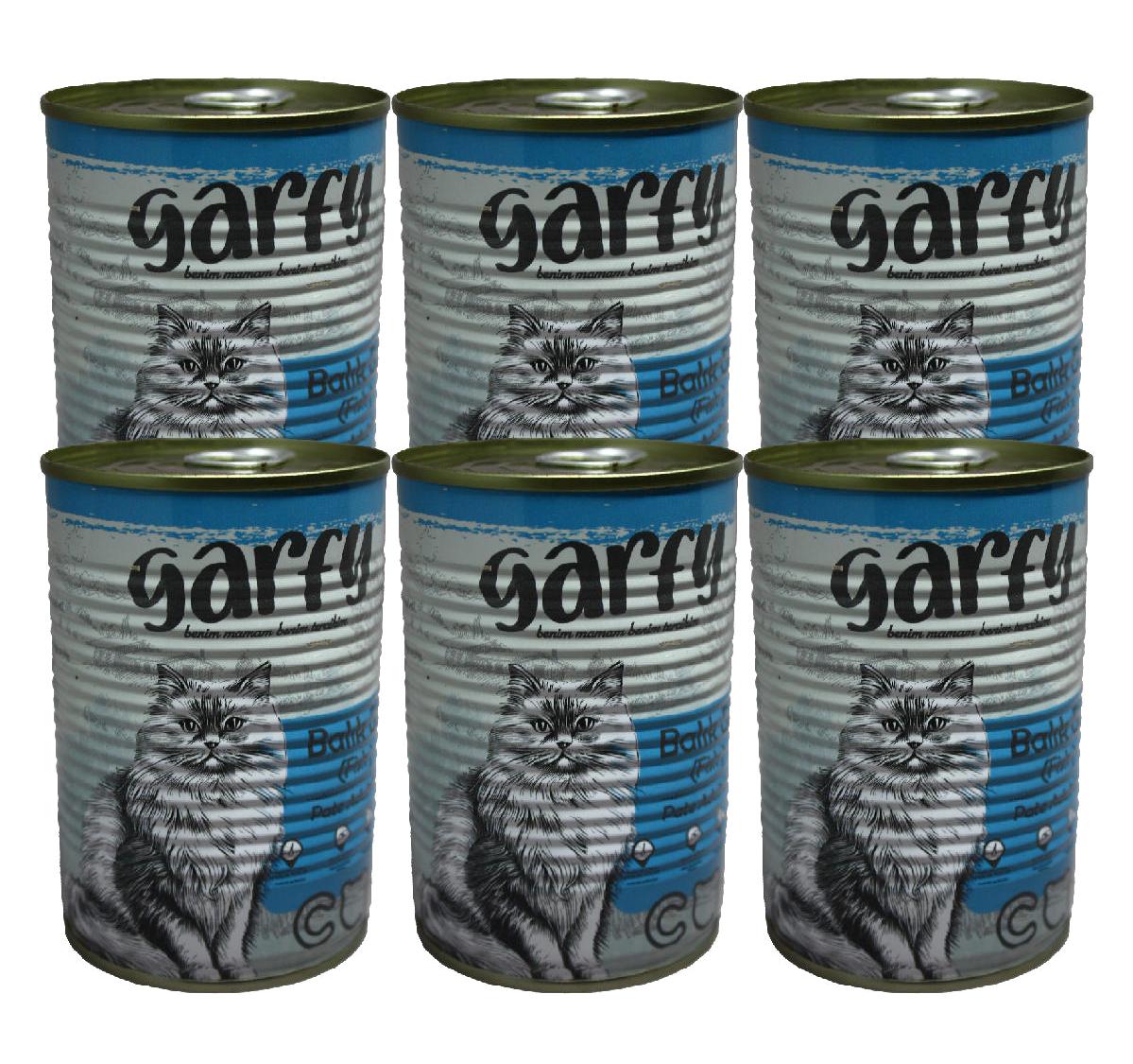 Garfy Balık Parça Etli Yaş Kedi Maması 6x400 gr