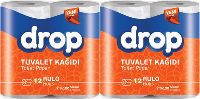 Drop 2 Katlı 2x12'li Rulo Tuvalet Kağıdı