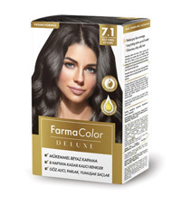 Farmasi Farmacolor Deluxe 7-1 Küllü Kumral Amonyaksız Vegan Krem Saç Boyası 50 ml