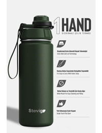 Stevig St-208 Çelik 500 ml Outdoor Termos Yeşil