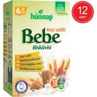 Hünnap Laktozsuz Tahıllı Glutensiz Organik Keçi Sütlü Bebek Bisküvisi 12x400 gr