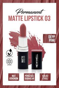 New Well Permanent Matte 3 Deep Pink Kalıcı Mat Krem Lipstick Ruj