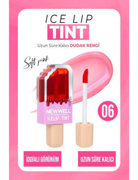 New Well Ice Lip Tint 6 Soft Pink Parlak Likit Fırçalı Ruj