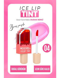 New Well Ice Lip Tint 4 Berry Purple Parlak Likit Fırçalı Ruj