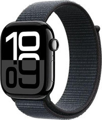 Apple Watch Series 10 GPS + Cellular WatchOS Su Geçirmez 46 mm Simsiyah Alüminyum Kasa ve Mürekkep Moru Spor Loop Kordon Dikdörtgen Unisex Akıllı Saat