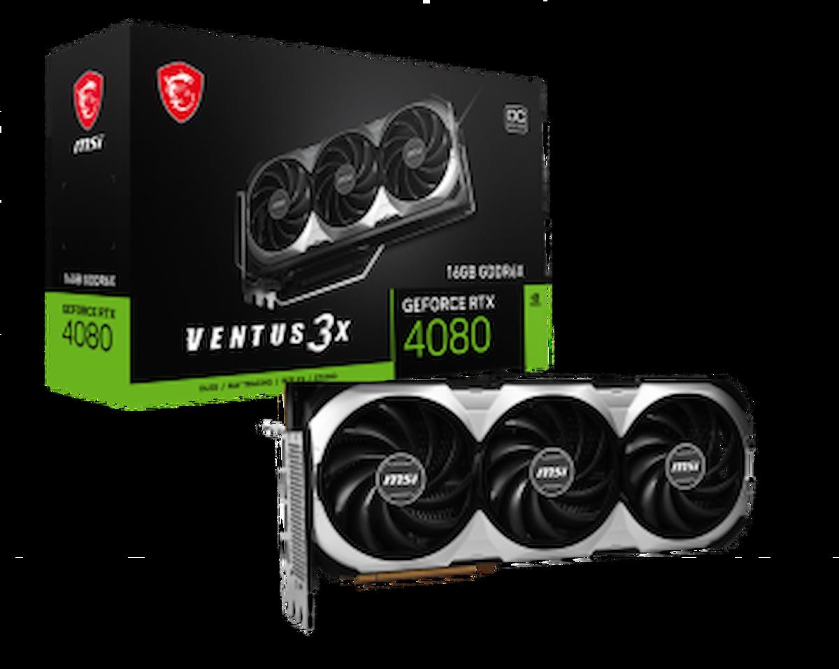 MSI Ventus 3X RTX 4080 OC 16 GB GDDR6X PCI-Express 4.0 DirectX 12 Ultimate 3 Fanlı 256 Bit Gaming NVIDIA Ekran Kartı