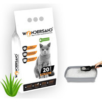 Wondersand Aloe Vera Kokulu Topaklanan İnce Taneli Bentonit Kedi Kumu 20 lt