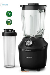 Philips New Problend 1250 ml Cam Hazneli Buz Kırıcılı 6 Bıçaklı Kişisel Tekli Smoothie Blender Siyah