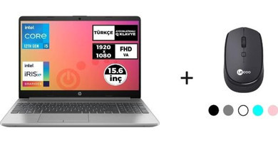 HP 250 G9 723P9EAVB19 Harici Intel Iris Xe Graphics Eligible Intel Core i5 1235U 32 GB Ram 1 TB SSD 15.6 inç Full HD Windows 11 Home Laptop + Lecoo Kablosuz Mouse