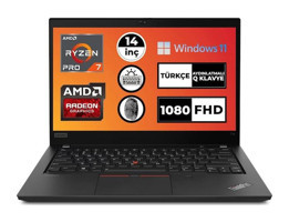 Lenovo Thinkpad T14 Gen 2 20XLS3FUTX008 Harici AMD Radeon RX Vega 8 AMD Ryzen 7 5850U 32 GB Ram 1 TB SSD 14 inç Full HD Windows 11 Pro Laptop