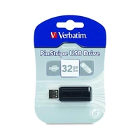 Verbatim Pinstripe 49064 Şifreli USB 2.0 Usb Type-A 32 GB Flash Bellek Siyah