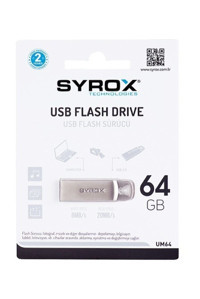 Syrox SYX-Um64 USB 2.0 Usb Type-A 64 GB Flash Bellek Gümüş