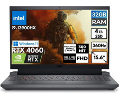 Dell Gaming G15 5530 G155530017U BT26 Harici GeForce RTX 4060 Intel Core i9 13900HX 32 GB Ram 4 TB SSD 15.6 inç Full HD Windows 11 Home Oyuncu Laptop