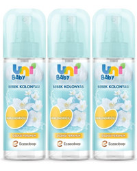 Uni Baby Çiçeksi Kokular Sprey Bebek Kolonyası 3x150 ml