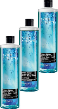 Avon Ocean Surge Deniz-Nane Duş Jeli 3x500 ml